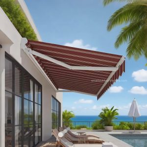 B01 Reinforced double main beam telescopic canopy